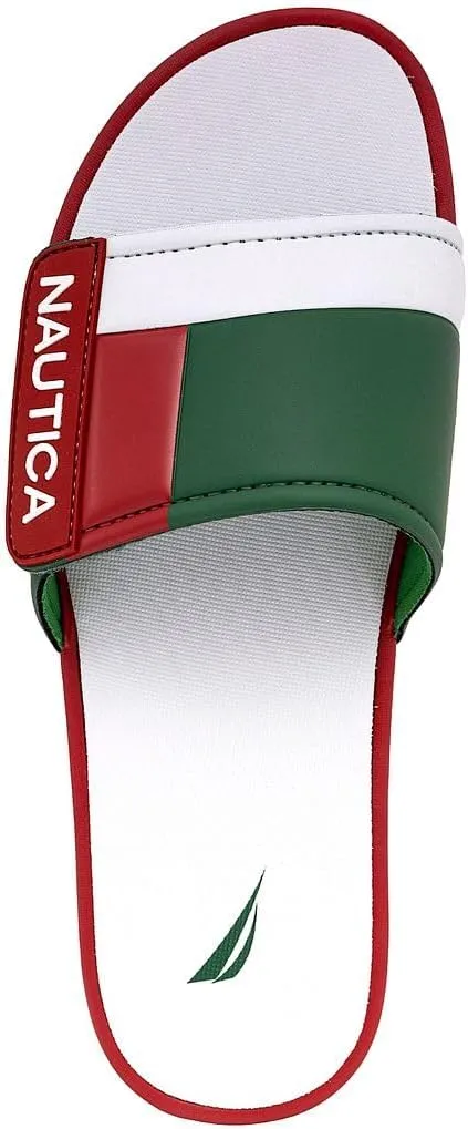 Nautica Men's Athletic Slide Sandal, Adjustable Straps, Comfort Slip-On (Regular & Wide Widths)