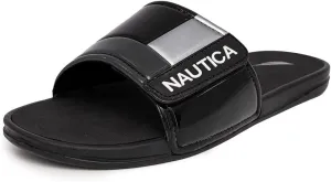 Nautica Men's Athletic Slide Sandal, Adjustable Straps, Comfort Slip-On (Regular & Wide Widths)