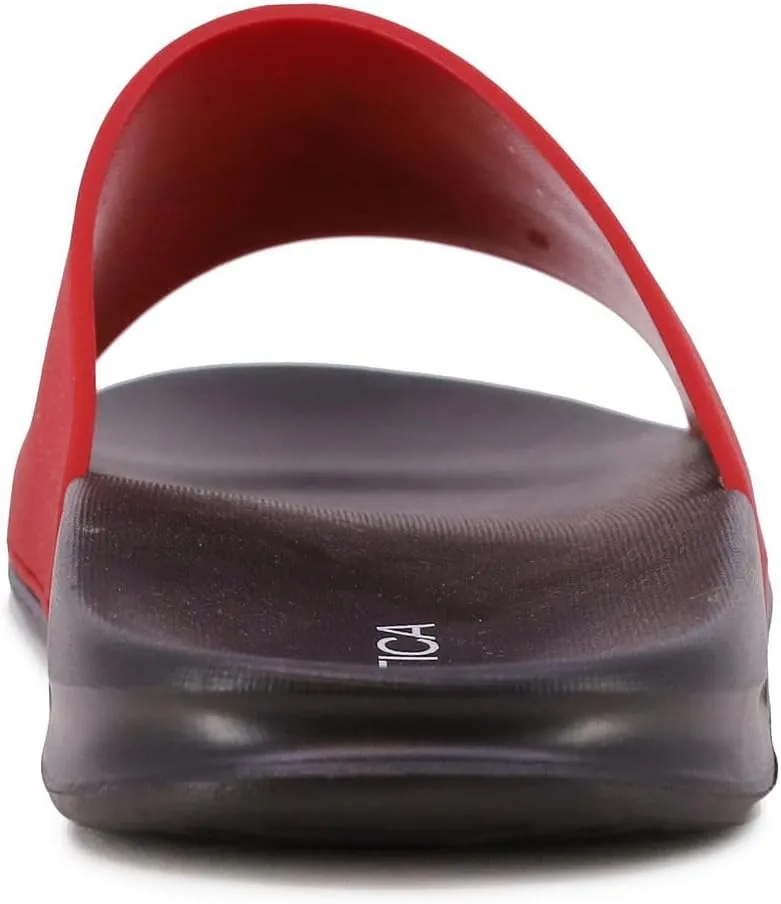 Nautica Men's Open Toe Slide Sandals - Comfortable Indoor & Outdoor Shower Slippers
