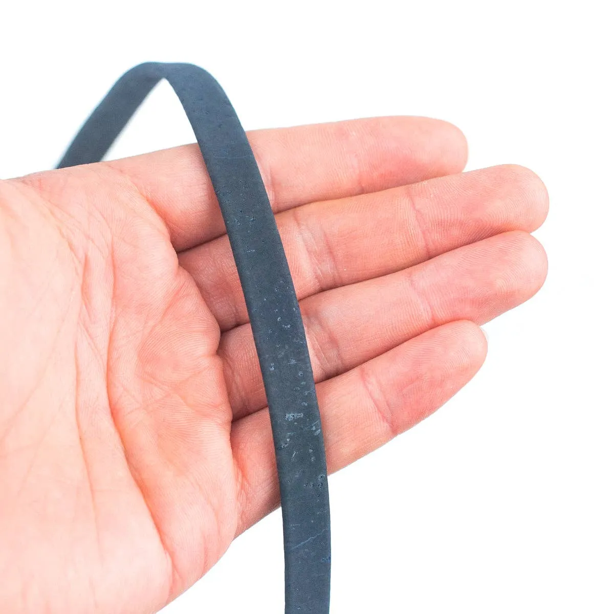 Navy  10mm flat cork cord COR-432(10meters)