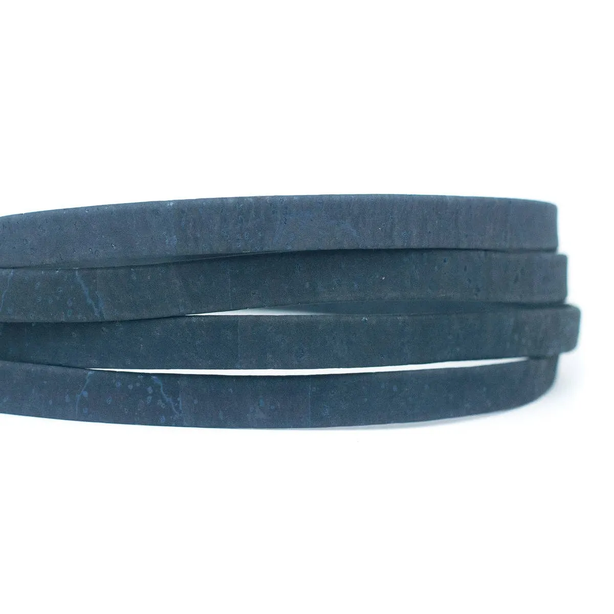 Navy  10mm flat cork cord COR-432(10meters)