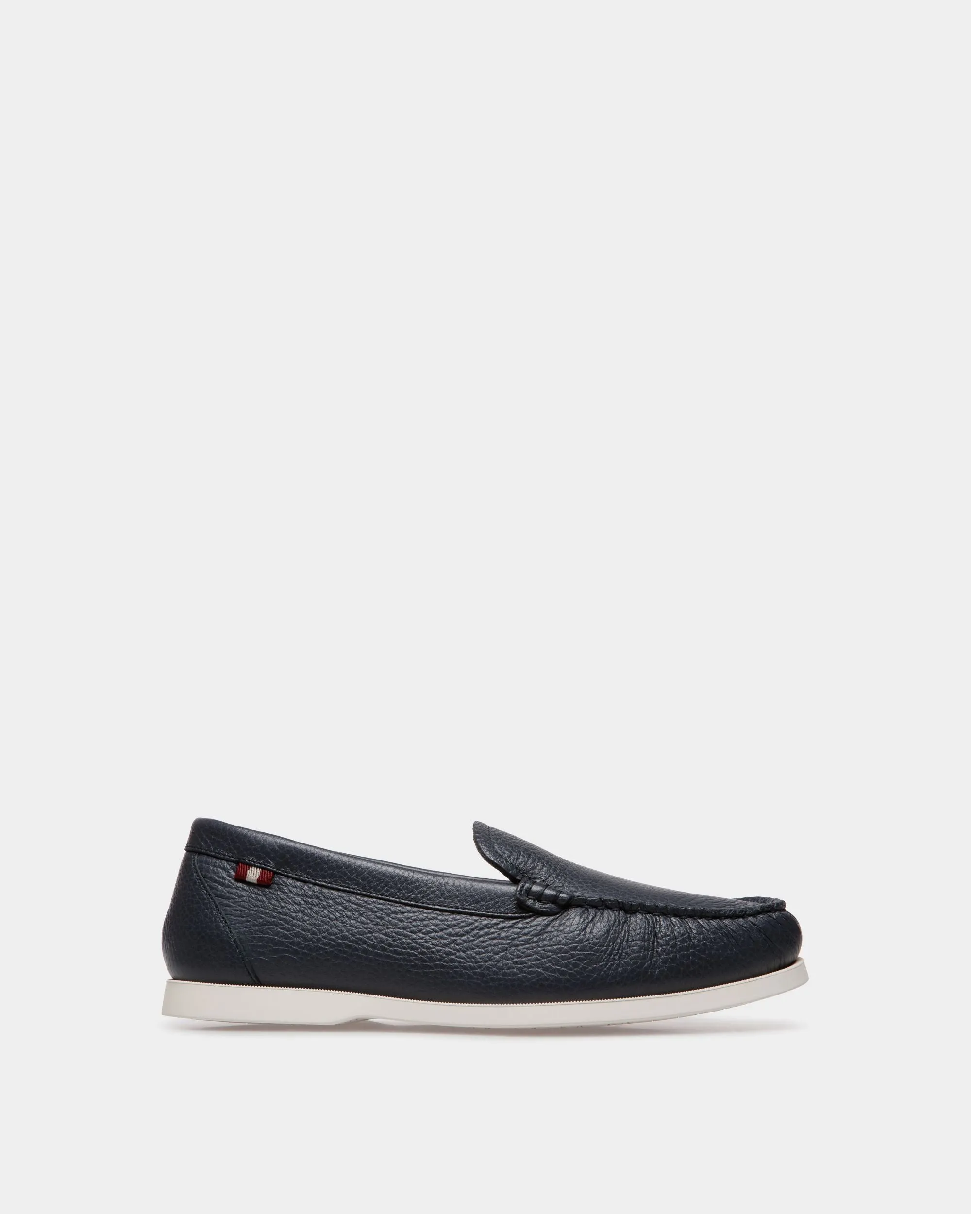 Nelson Loafer In Navy Blue Deer Leather