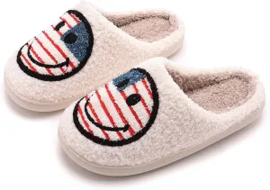 NEVEROLD Fun Cute Trendy Colorful Cartoon Illustrated Cozy Fluffy Plush Fur Slip On Cushion House Slippers for Women, Men, Girls, and Boys