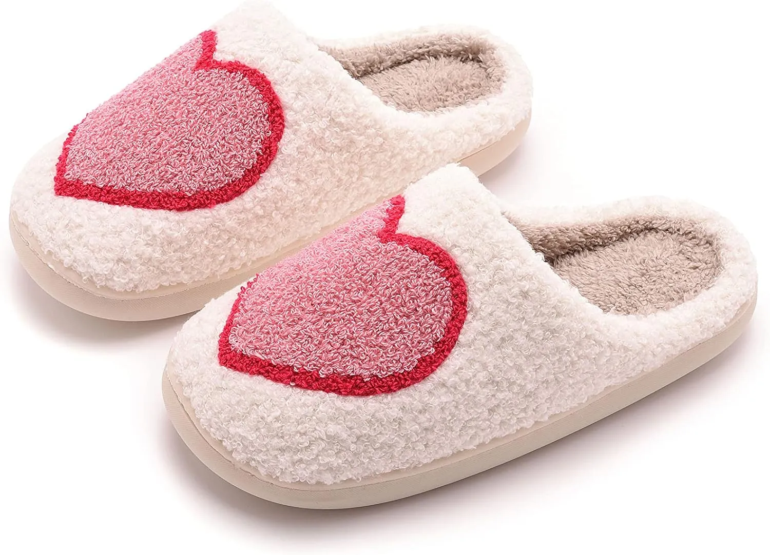 NEVEROLD Fun Cute Trendy Colorful Cartoon Illustrated Cozy Fluffy Plush Fur Slip On Cushion House Slippers for Women, Men, Girls, and Boys