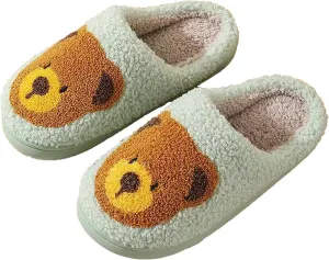 NEVEROLD Fun Cute Trendy Colorful Cartoon Illustrated Cozy Fluffy Plush Fur Slip On Cushion House Slippers for Women, Men, Girls, and Boys