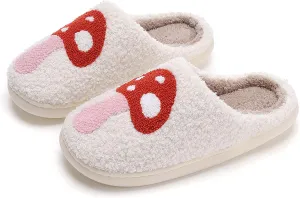 NEVEROLD Fun Cute Trendy Colorful Cartoon Illustrated Cozy Fluffy Plush Fur Slip On Cushion House Slippers for Women, Men, Girls, and Boys