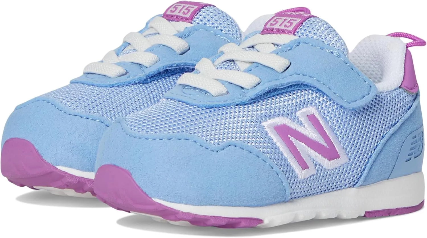 New Balance Kids 515 V1 New-b Hook and Loop Sneaker, Electric Sky/Passion Fruit, 9 Wide US Unisex Toddler