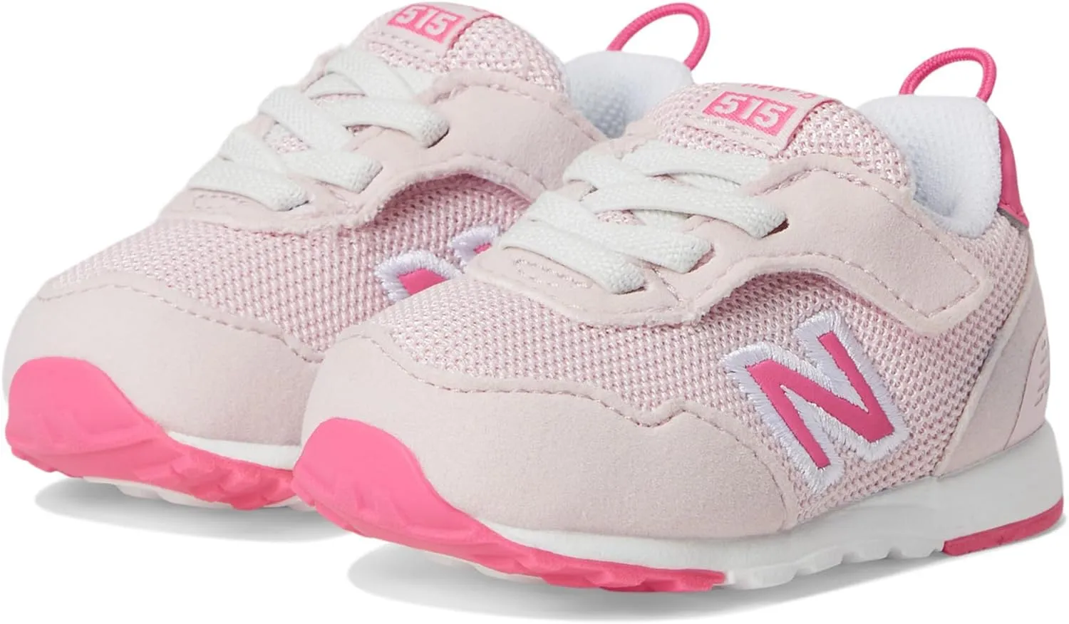 New Balance Kids 515 V1 New-b Hook and Loop Sneaker, Rose Sugar/Dragon Berry, 8 US Unisex Toddler