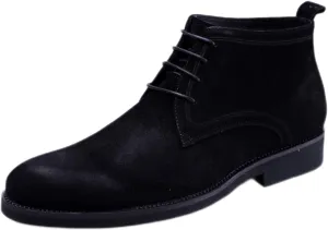 NEW For Men Ankle Boots Black Pull Tap Flat Lace Up Chukka Boots Office Show Holiday For Business The First Layer Of Cowhide