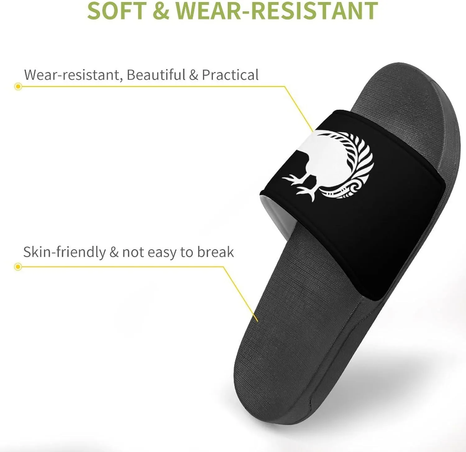 New Zealand Kiwi Fern House Slippers for Women Men Shower Slides Bathroom Sandals