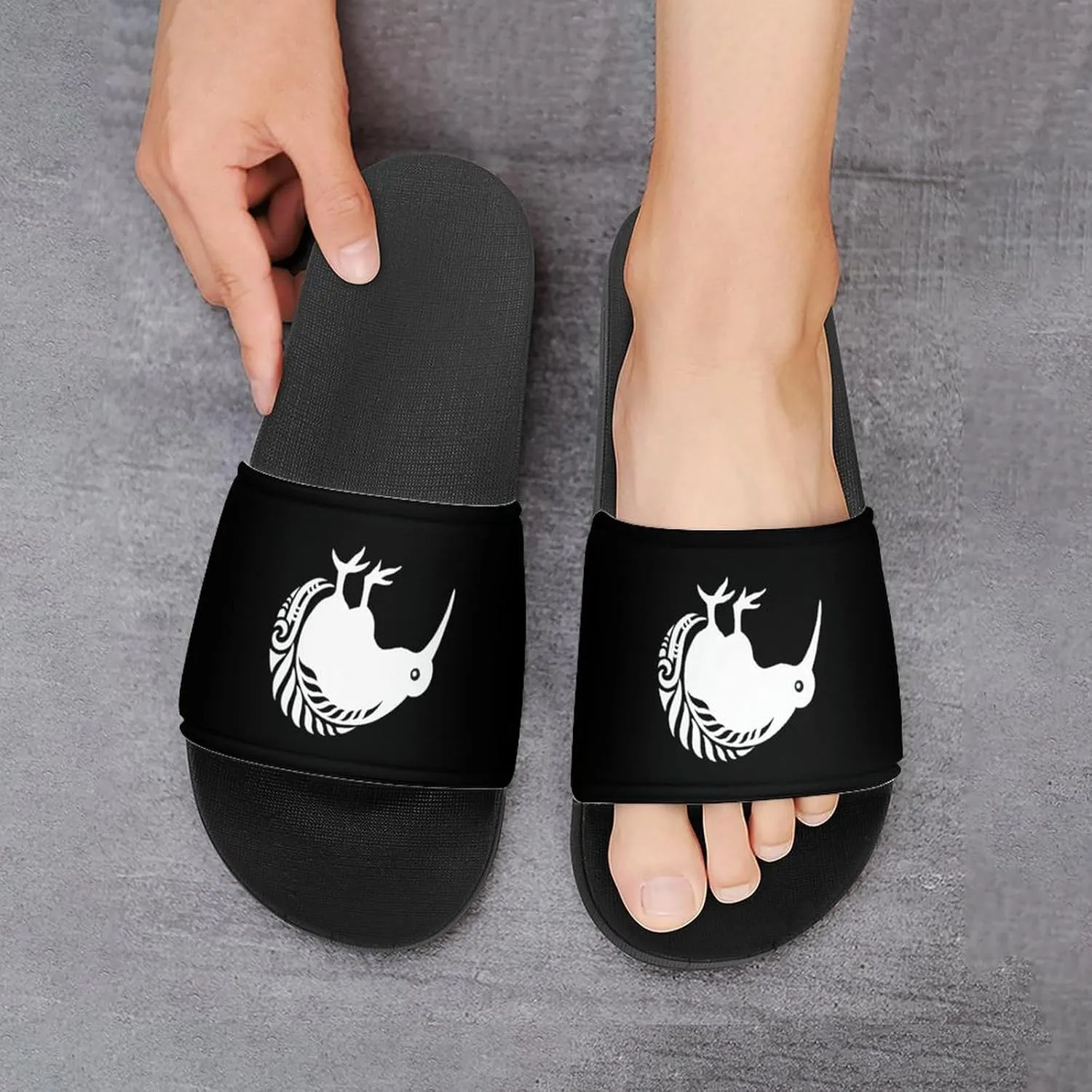 New Zealand Kiwi Fern House Slippers for Women Men Shower Slides Bathroom Sandals