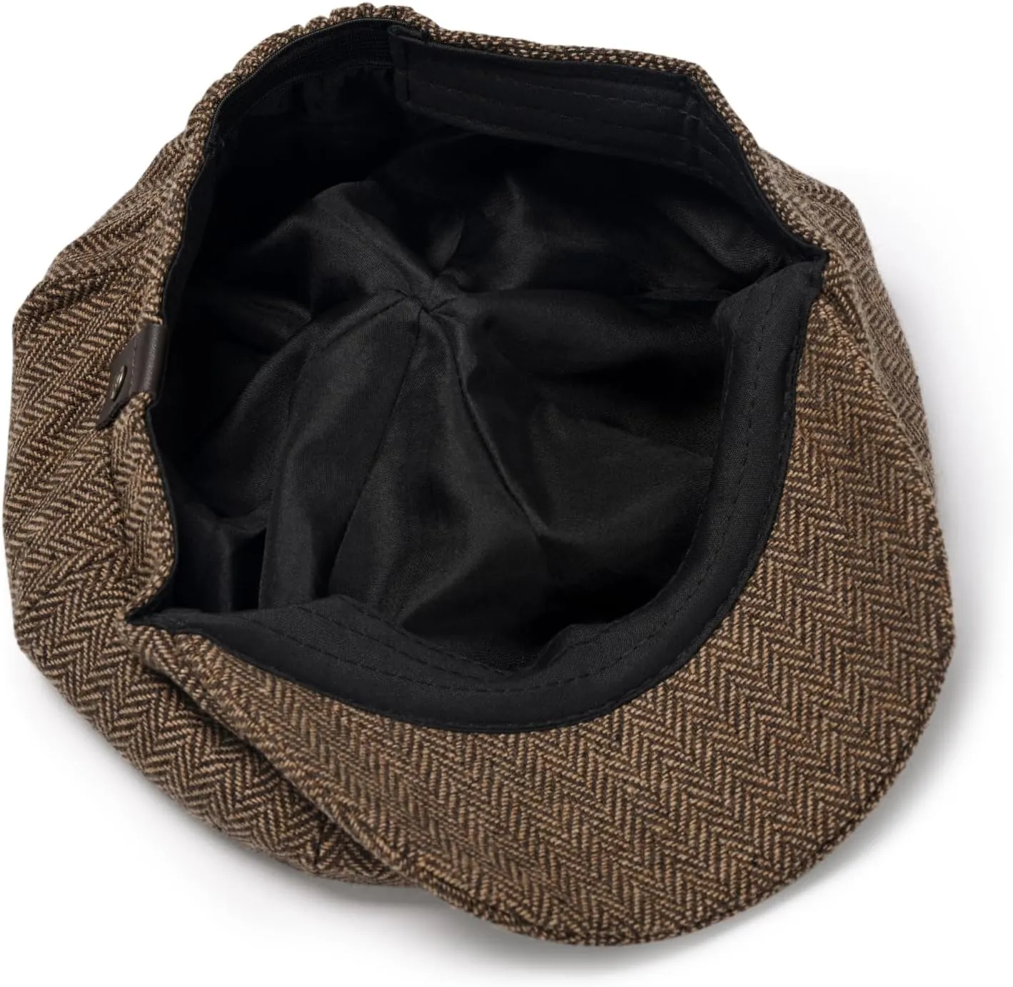 Newsboy Hats for Men Classic 8 Panel Wool Blend Newsboy Flat Cap Herringbone Tweed Hat