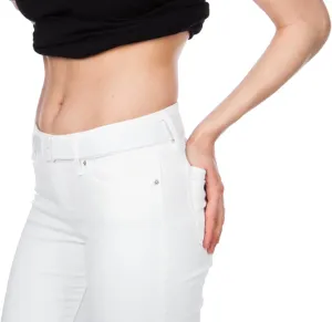 No Show Women’s Stretch 1.25" Elastic Belt - Adjustable Flat Buckle Invisible Belt, One Size
