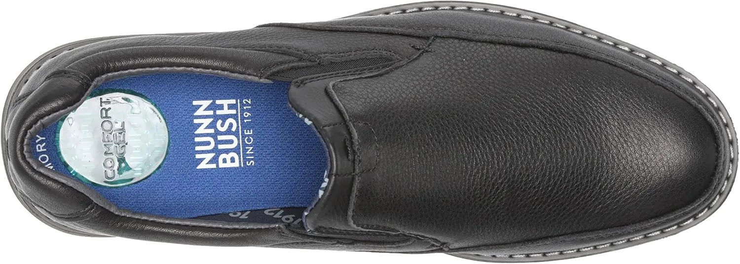 Nunn Bush Men's Bayridge Moccasin Toe Slip on Lightweight Leather Loafer