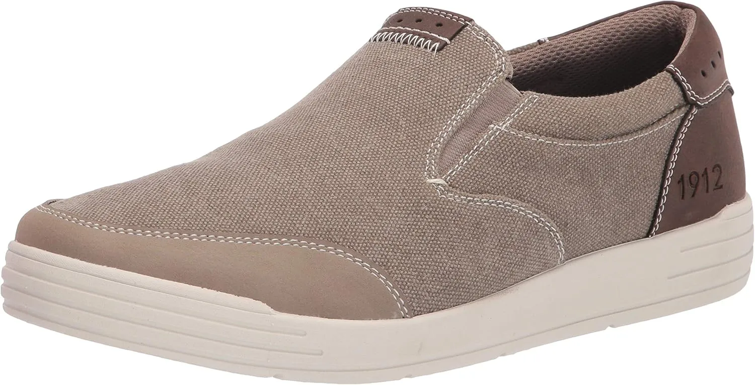 Nunn Bush Men's Kore City Walk Canvas Moc Toe Slip-on Sneaker