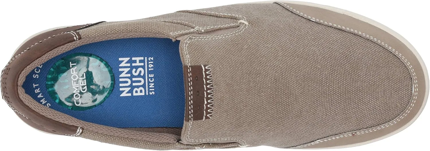 Nunn Bush Men's Kore City Walk Canvas Moc Toe Slip-on Sneaker