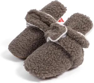 ohsofy Newborn Baby Cotton Booties Stay On Slipper Winter Warm Soft Shoes Non-Skid Infant Ankle Boots Crib Shoes