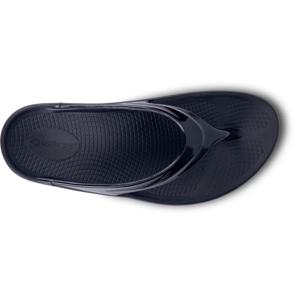 OOFOS OOmega OOlala Black Sandal (Women's)