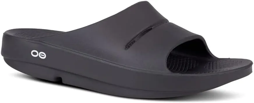 OOFOS - Unisex OOahh Sport - Post Run Recovery Slide Sandal (Classic Black, us_Footwear_Size_System, Adult, Women, Numeric, Medium, Numeric_12)