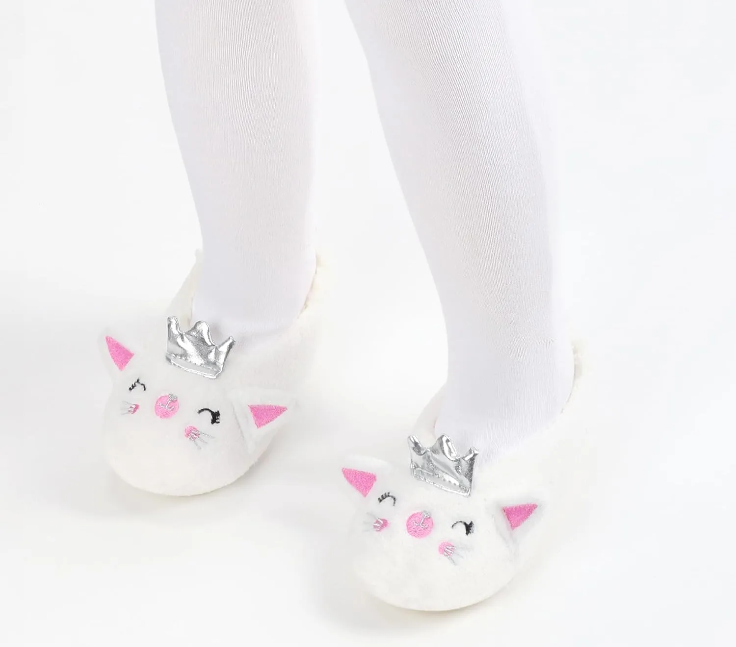 Panda Bros Kid's Animal Slipper Socks, Cartoon Cozy Fleece Indoor Slipper, Fluzzy Warm bedroom Shoes