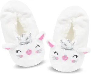 Panda Bros Kid's Animal Slipper Socks, Cartoon Cozy Fleece Indoor Slipper, Fluzzy Warm bedroom Shoes
