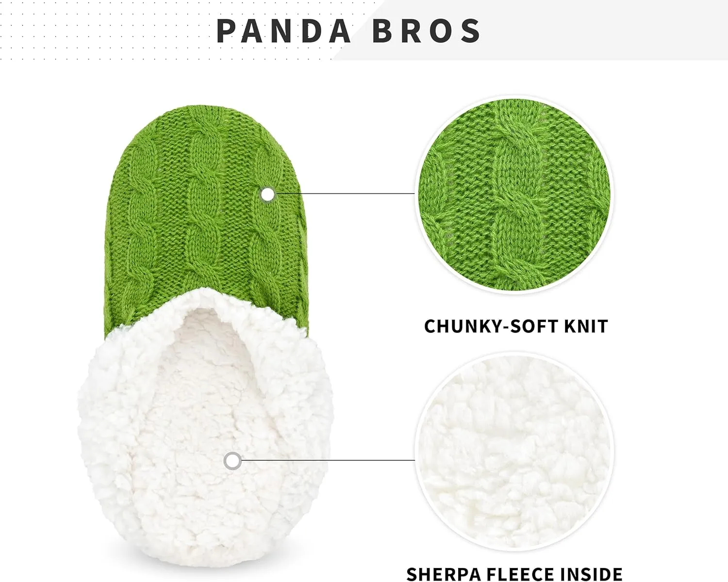 Panda Bros Slipper Socks For Women With Grippers, Fuzzy Womens Slipper Socks With Non Slip Bottoms, Cozy Warm House Slippers