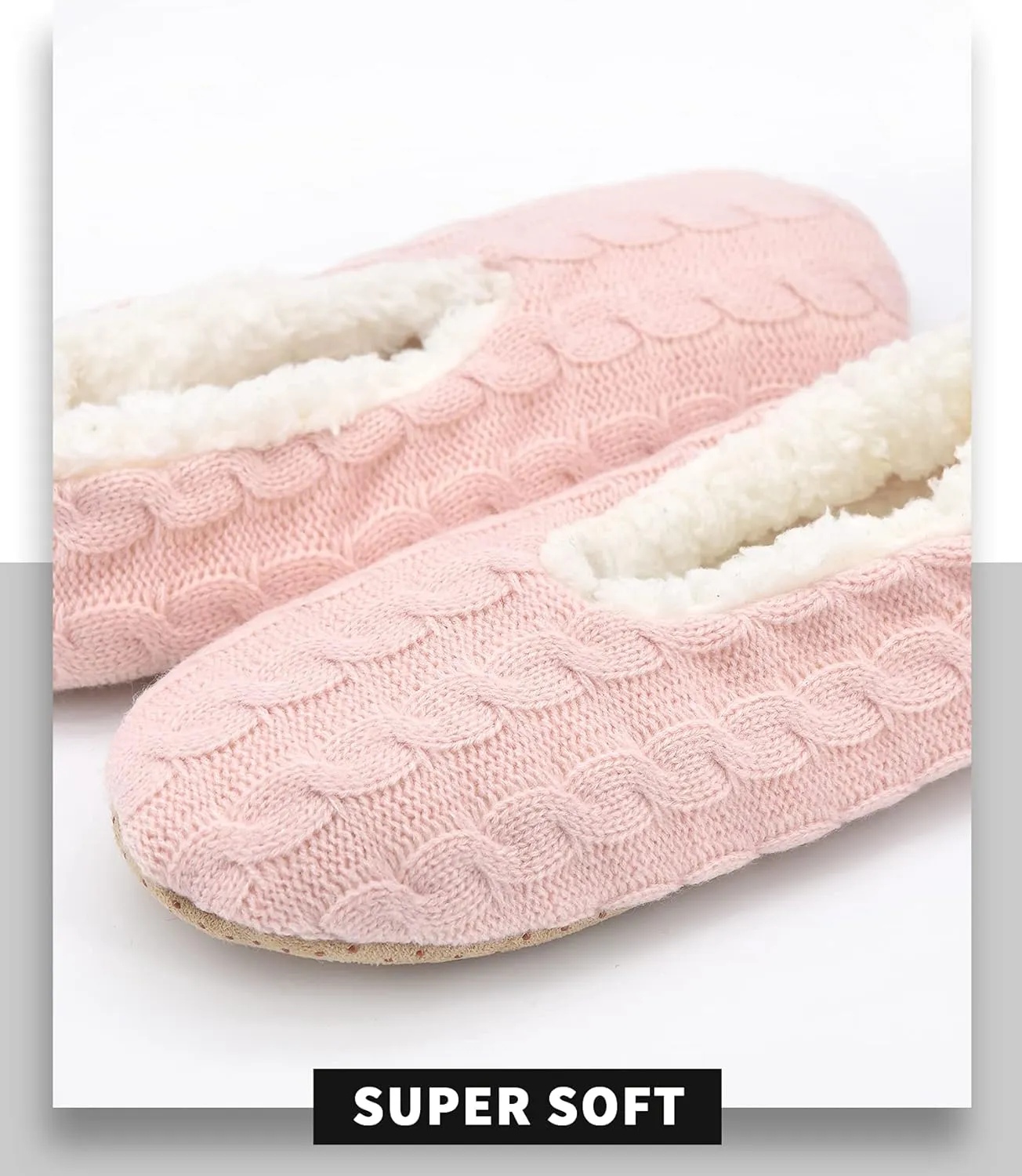 Panda Bros Slipper Socks For Women With Grippers, Fuzzy Womens Slipper Socks With Non Slip Bottoms, Cozy Warm House Slippers