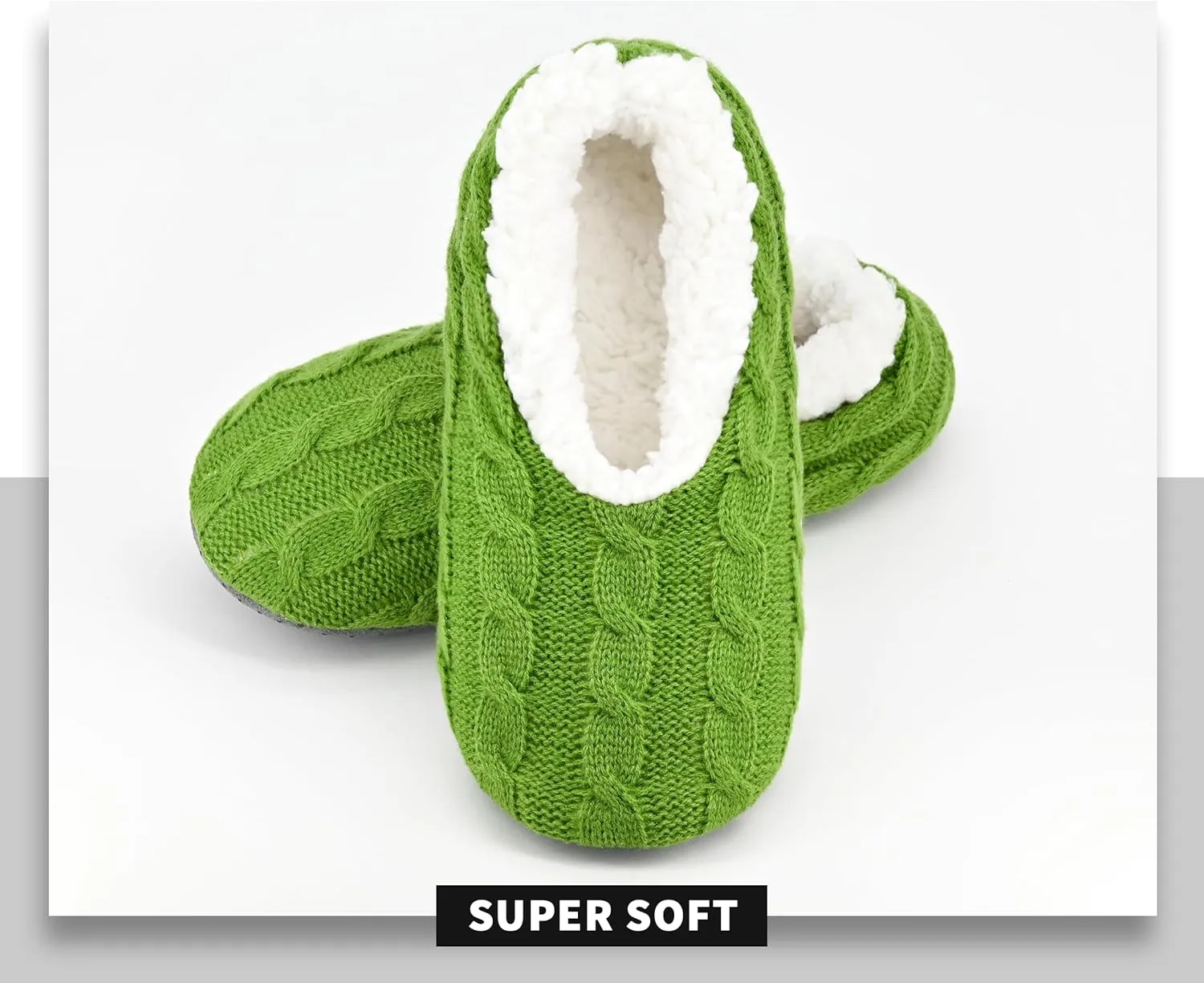 Panda Bros Slipper Socks For Women With Grippers, Fuzzy Womens Slipper Socks With Non Slip Bottoms, Cozy Warm House Slippers