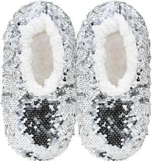 Panda Bros Womens Ballerina Sequin Slippers, Bling House Slippers With Grippers