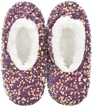 Panda Bros Womens Ballerina Sequin Slippers, Bling House Slippers With Grippers