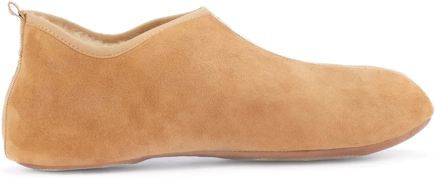 Parfeying Unisex Sheepskin House Slippers Shearling Soft Sole Slippers for Women and Men
