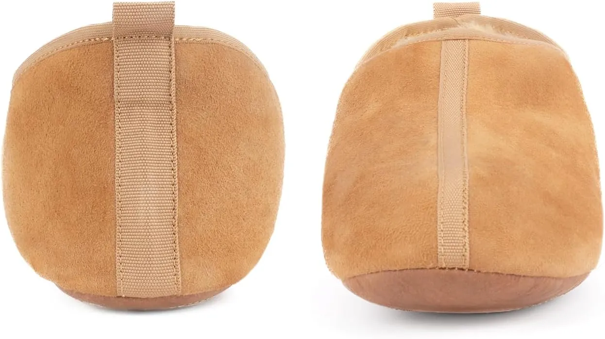 Parfeying Unisex Sheepskin House Slippers Shearling Soft Sole Slippers for Women and Men