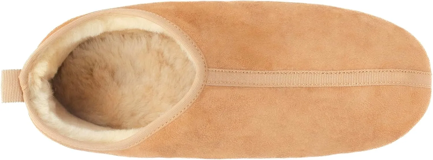 Parfeying Unisex Sheepskin House Slippers Shearling Soft Sole Slippers for Women and Men