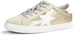 PARTY Women's Fashion Star Sneaker Lace Up Low Top Comfortable Cushioned Walking Shoes
