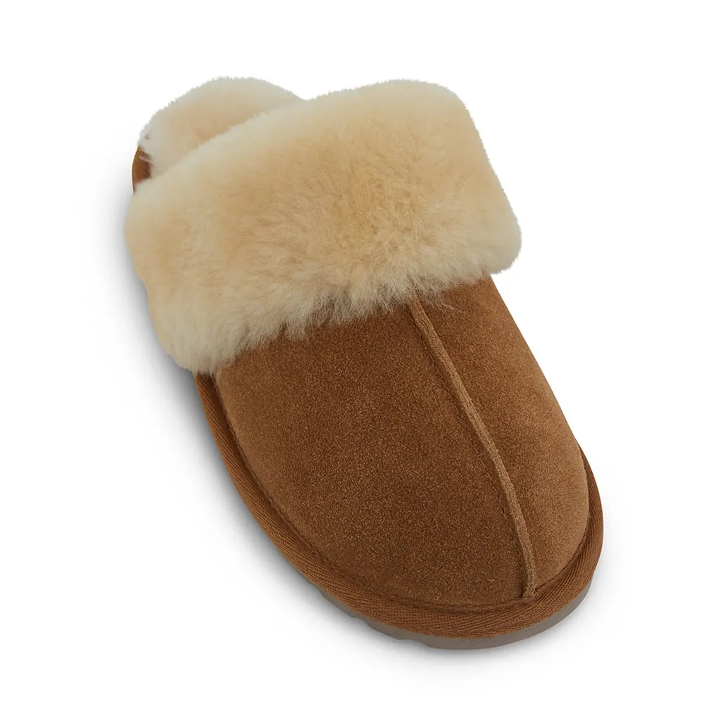 Peggy Slipper in Chestnut Suede
