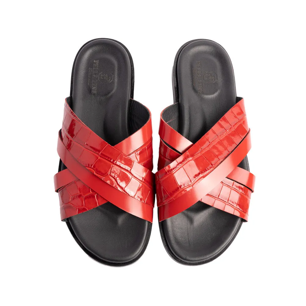 Pelle Line -Aruba Open toe sandal - Red