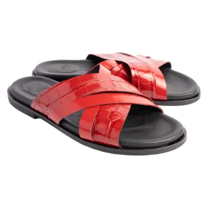 Pelle Line -Aruba Open toe sandal - Red