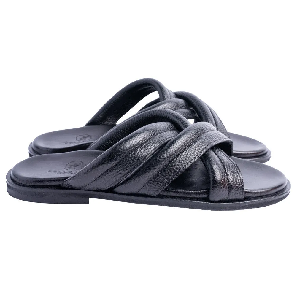 Pelle Line -Balaer Open toe sandal - Black