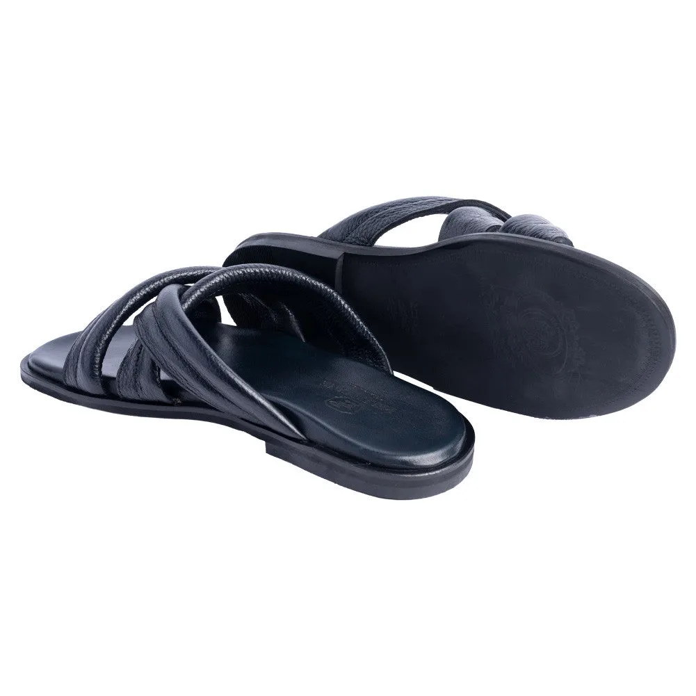 Pelle Line -Balaer Open toe sandal - Navy