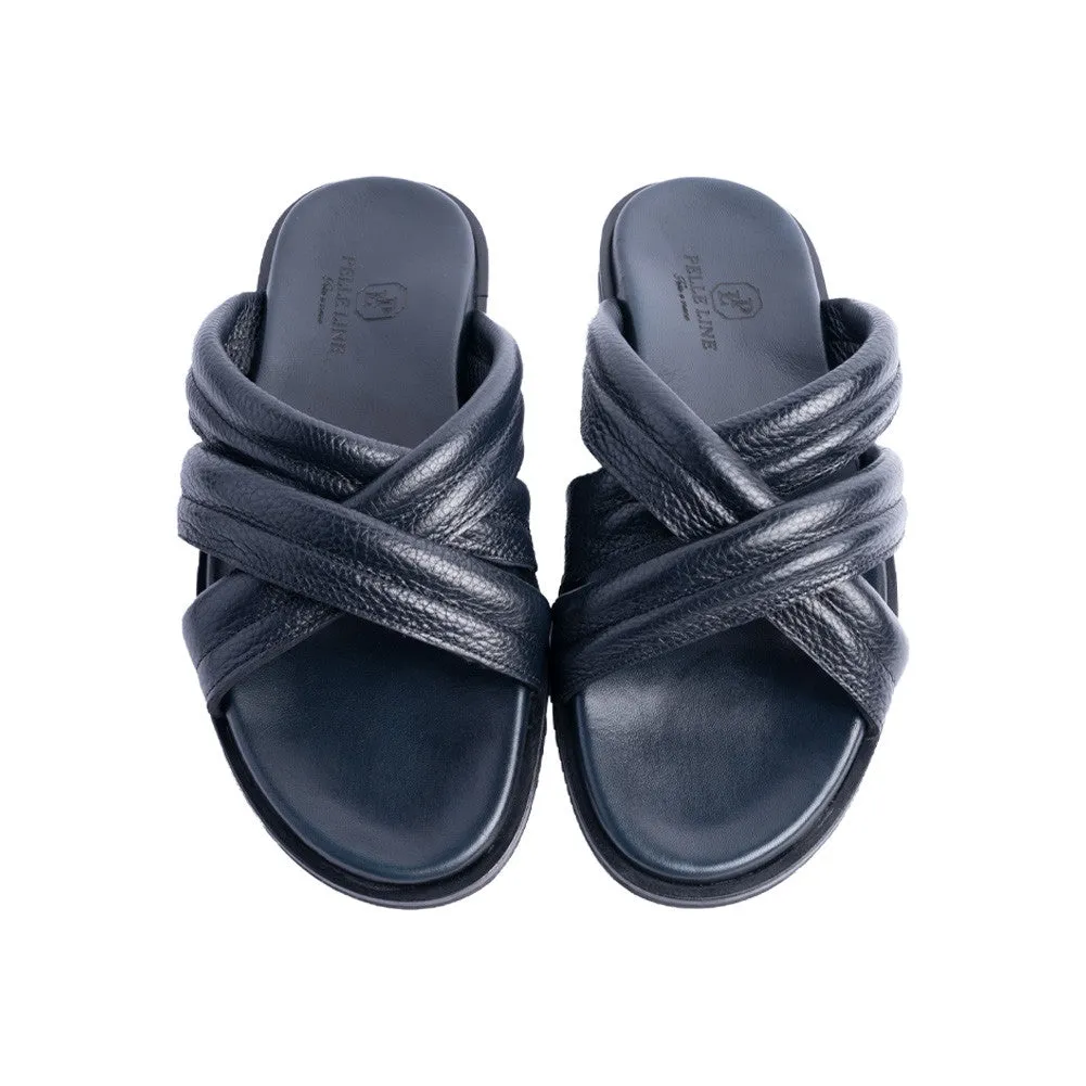 Pelle Line -Balaer Open toe sandal - Navy