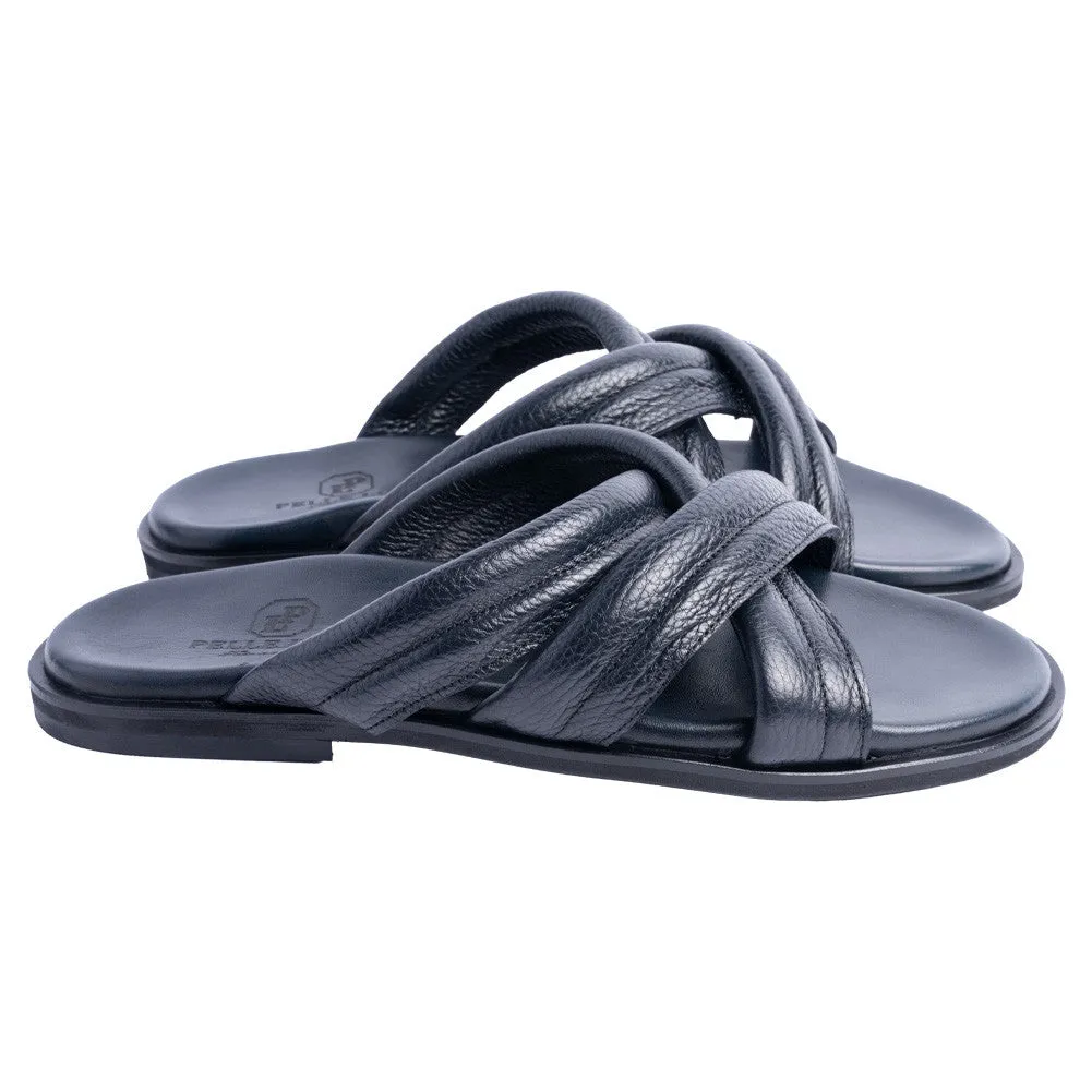 Pelle Line -Balaer Open toe sandal - Navy