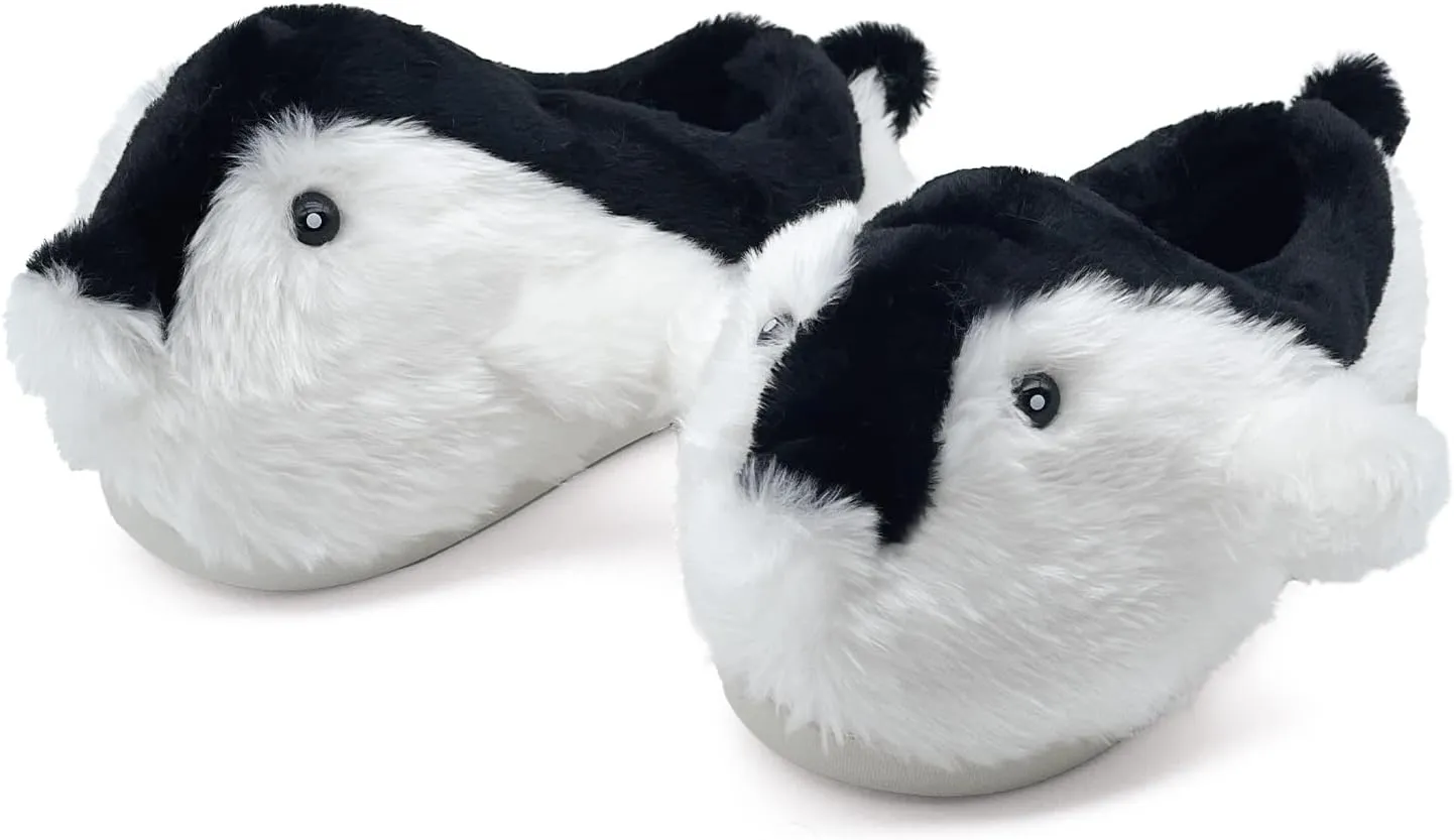 Penguins Animal Slippers for Women and Men, Cute Penguinslippers Fuzzy Fluffy Comfy Plush Winter Woman Preppy Funny Furry Pillow Cloud Home Bedroom House Slipper Shoes for Indoor Outdoor