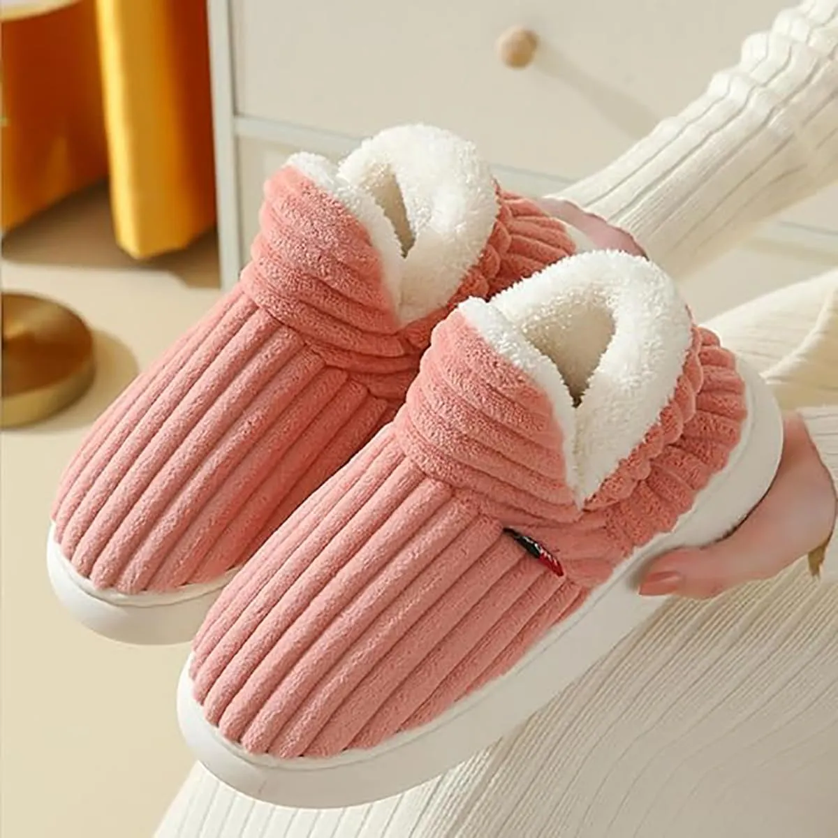 Pluffi Cozy Stylish Slipper,Pluffi Slipper Booties,Pluffi Slippers,Winter Warm Thick-Soled Plush Fuzzy House Cloud Slide