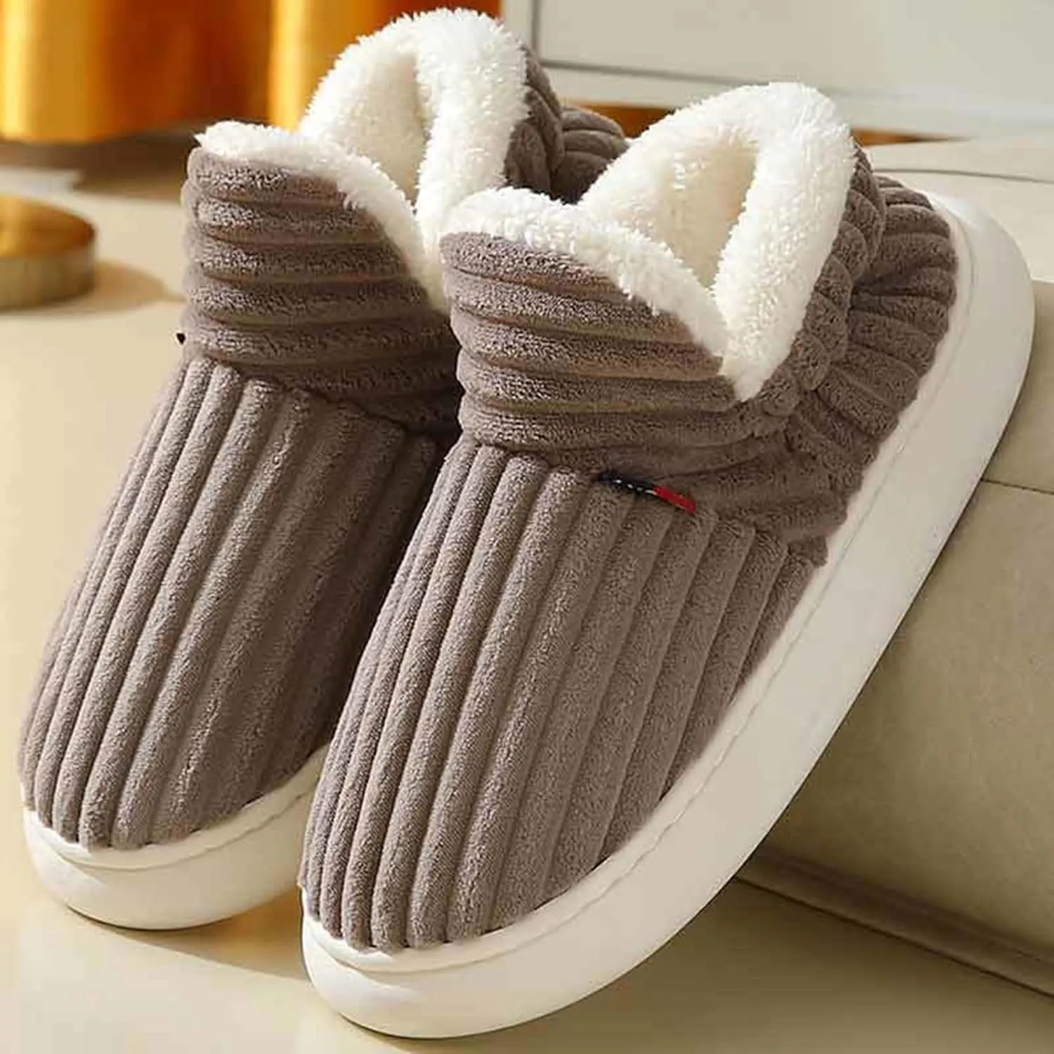 Pluffi Slipper Booties Women Pluffi Cozy Stylish Slipper Winter Fuzzy Warm Thick-Soled Plush House Slides Men Women