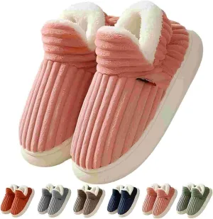 Pluffi Slipper Booties Women Pluffi Cozy Stylish Slipper Winter Fuzzy Warm Thick-Soled Plush House Slides Men Women