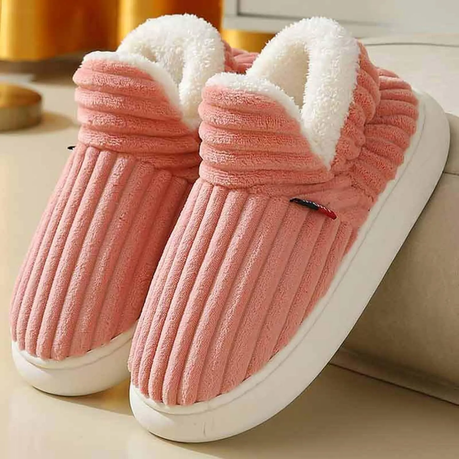 Pluffi Slipper Booties Women Pluffi Cozy Stylish Slipper Winter Fuzzy Warm Thick-Soled Plush House Slides Men Women