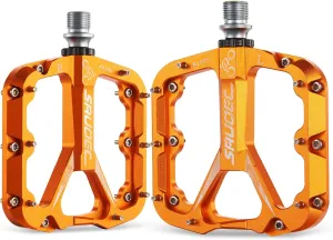 Premium Bike Pedals, Lightweight Bicycle Pedals for BMX/MTB -Universal Aluminum Wide Paltform and Lightweight