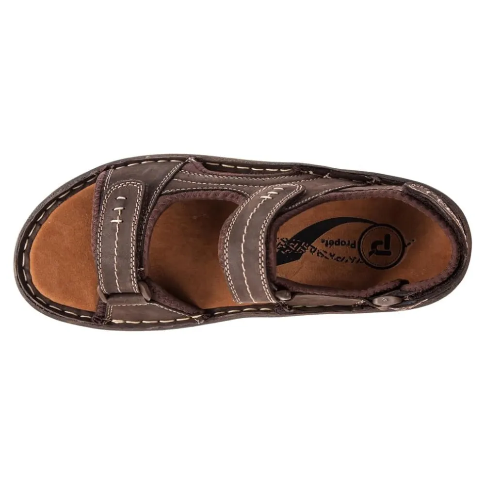 Propet Jordy Coffee Leather Sandal (Men's)