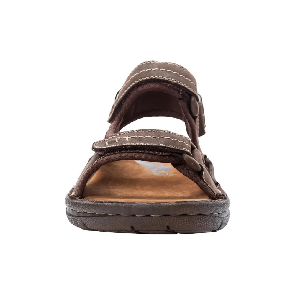 Propet Jordy Coffee Leather Sandal (Men's)