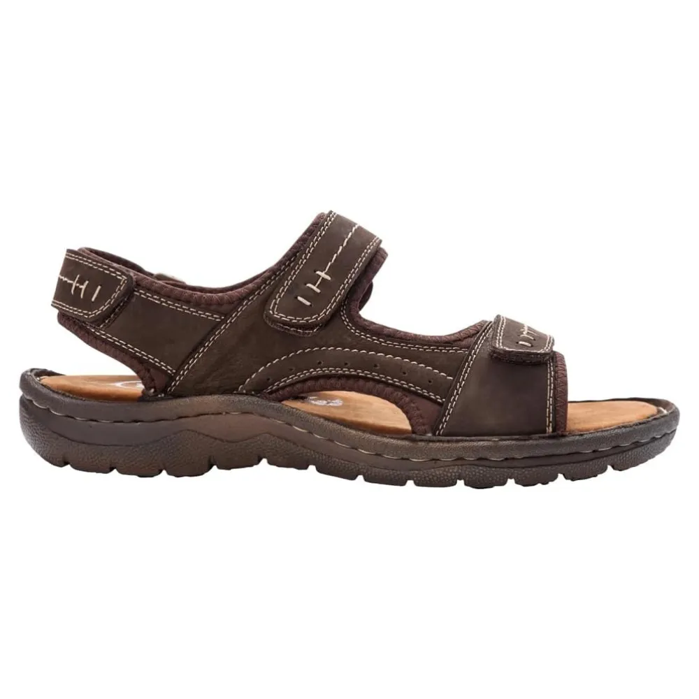 Propet Jordy Coffee Leather Sandal (Men's)